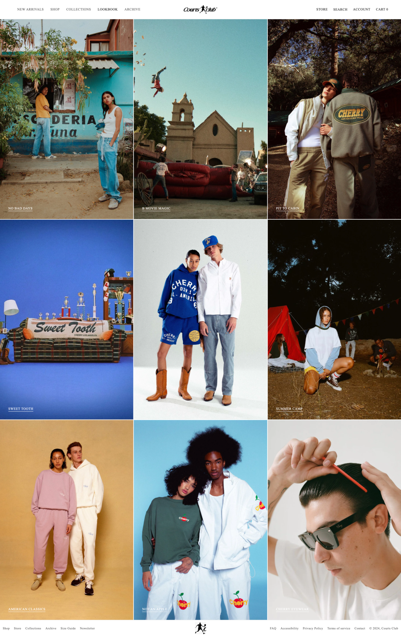 Development of homepage and lookbook page on shopify